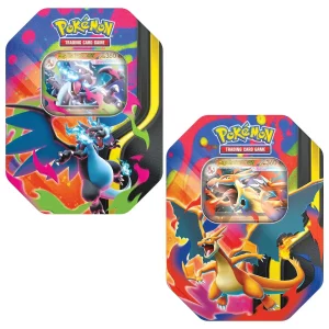 POKÉMON EX TIN-BOX SET (MEGA CHARIZARD X EX, MEGA CHARIZARD Y EX) -EN- (INGLESE)